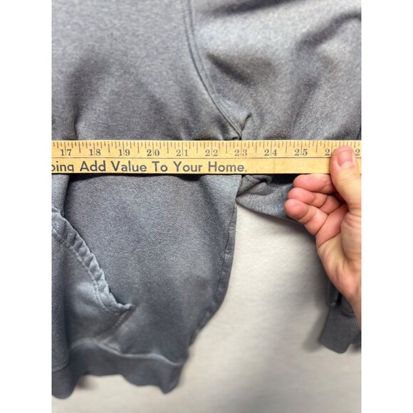 Under Armour USMC Gray Hoodie Sweatshirt Large Cotton Blend With Kangaroo Pocket - Picture 10 of 12